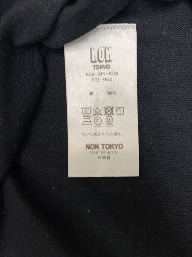 商品画像：長袖Tシャツ/FREE/コットン/BLK/NON-24S-0328 4