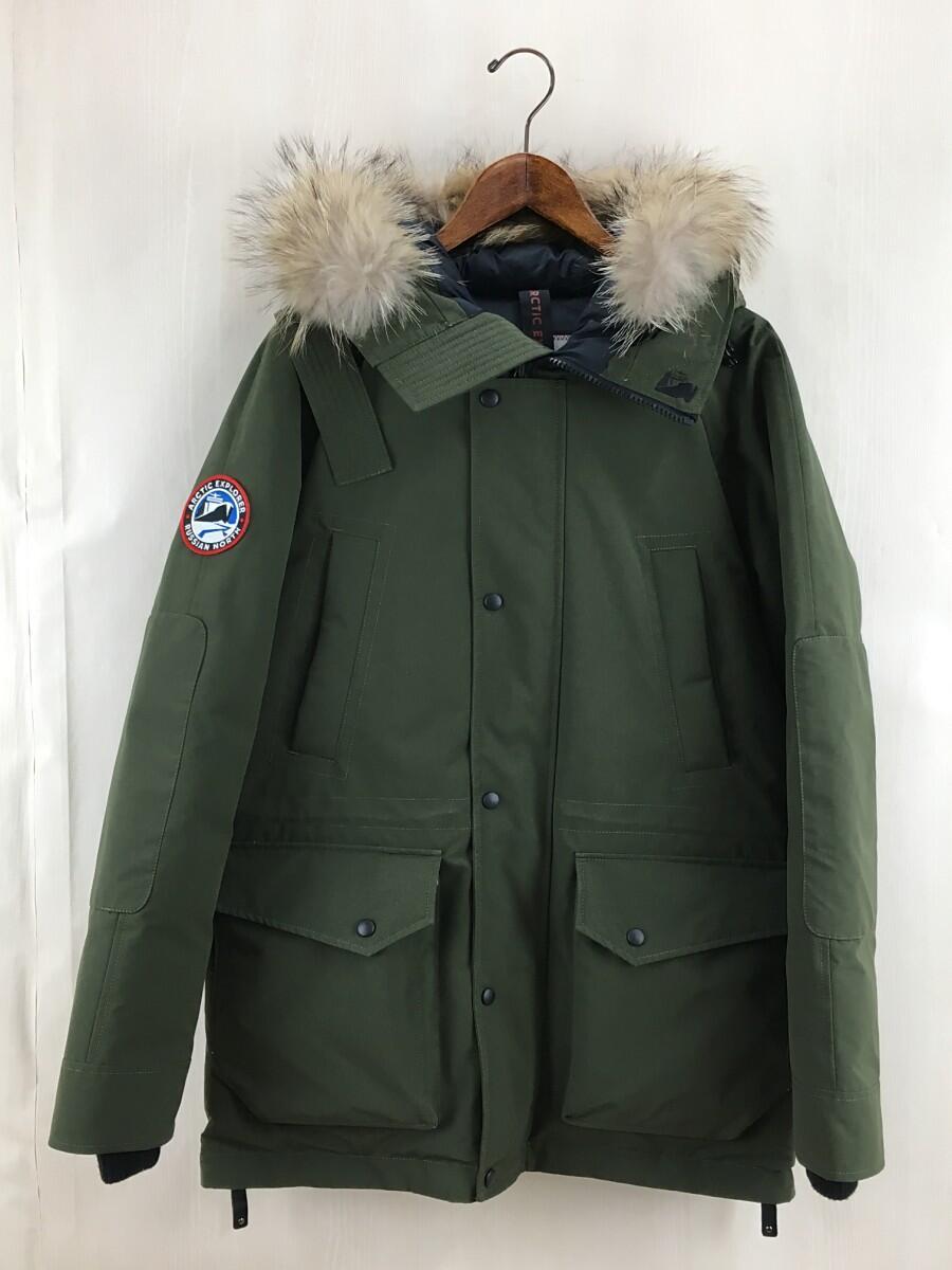 Arctic Explorer ダウンジャケット L ポリエステル オリーブ色 カーキ