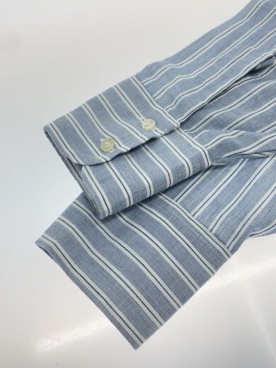商品画像：長袖シャツ/16/ポリエステル/BLU/ストライプ 4