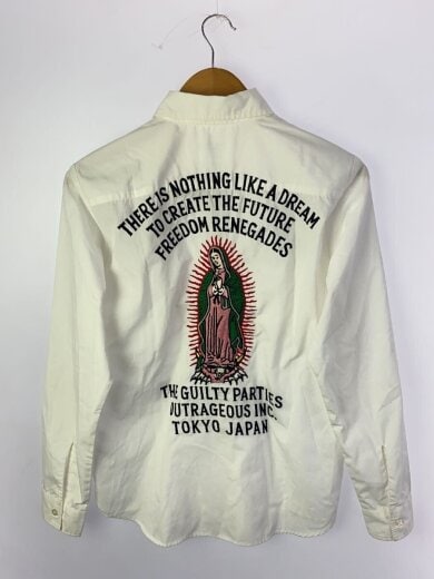 商品画像：長袖シャツ/S/コットン/ホワイト/白/汚れ有 2