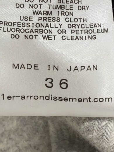 商品画像：ジャケット/36/ウール/GRY/無地/B1004AFZ065 4