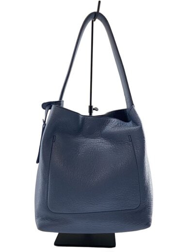 商品画像：ハンドバッグ/レザー/BLU/無地 1