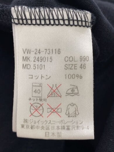 商品画像：Tシャツ/46/コットン/BLK/vw-24-73116 4