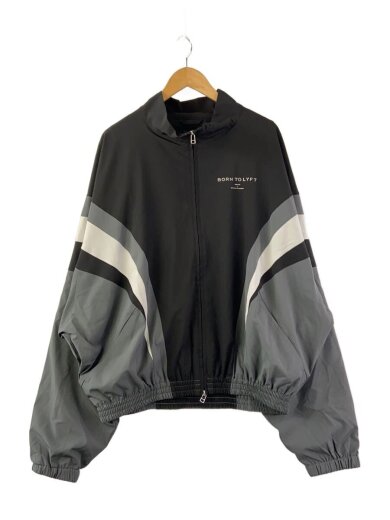 商品画像：2lineOversizeTrackJacket/ジャケット/XL/ポリエステル/ブラック/? NULL ?// 1