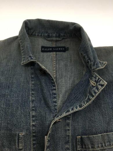 画像：RALPH LAURENデニムロングコート/USED加工/カバーオール/コート/9/デニム/BLU5