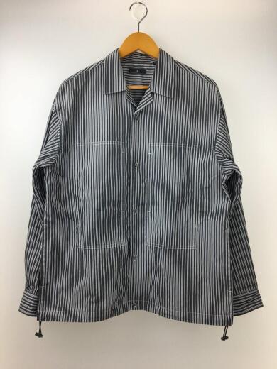 画像：UNIQLO × JIL SANDER+J/スーピマコットンオーバーサイズシャツブルゾン/長袖シャツ/M/コットン/ストライプ/4404658