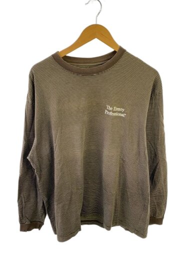 商品画像：21AW/L/S Border Tee/長袖Tシャツ/XL/コットン/BRW/ボーダー 1