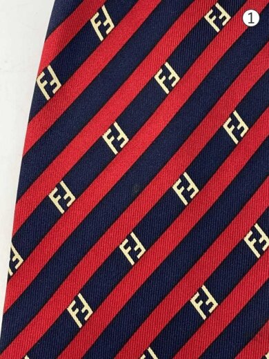 商品画像：ズッキーノ柄/ネクタイ/シルク/RED/総柄/メンズ 7