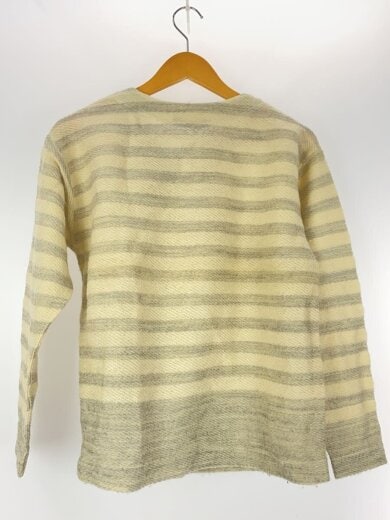 商品画像：筆タグ/80s/ボタンギミックニット/M/ウール/BEG/ボーダー/LE22130 2