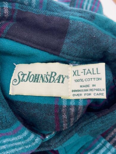 商品画像：80s-90s/長袖シャツ/XL/コットン/GRN/チェック 3