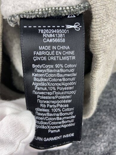 画像：RRLパーカー/S/コットン/GRY/7826294950014