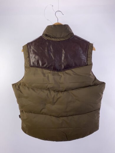 商品画像：80s/レザーパネルダウンベスト/TALONジップ/USA製/ダウンベスト/42/BRW 2