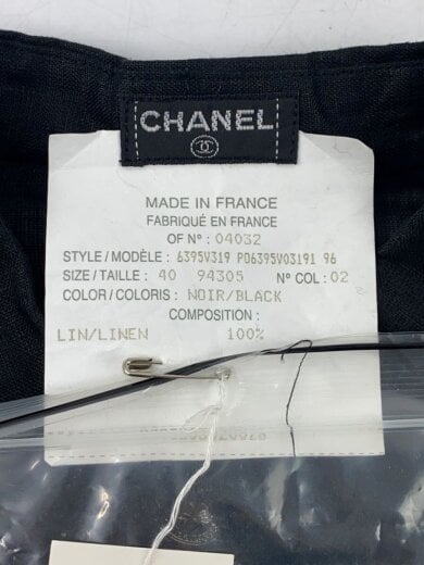 商品画像：ヴィンテージ/ココマークボタン/長袖シャツ/40/リネン/BLK 4