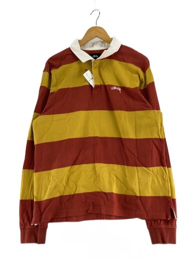 商品画像：Classic Stripe Rugby/長袖ポロシャツ/L/コットン/ORN/ボーダー/1140184// 1