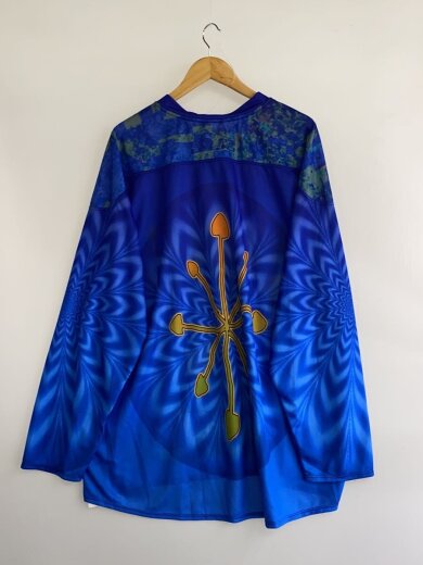 商品画像：SOLAS WORLD/BONES LS JERSEY/長袖Tシャツ/XXL/ポリエステル/BLU/総柄// 2