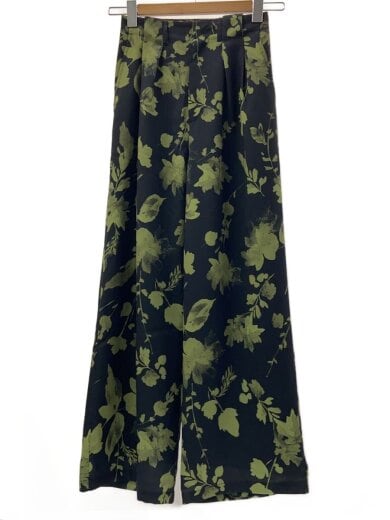 商品画像：26SS/GRAINY FLOWER STRAIGHT PANTS/ボトム/S/ポリエステル/BLK/花柄// 1