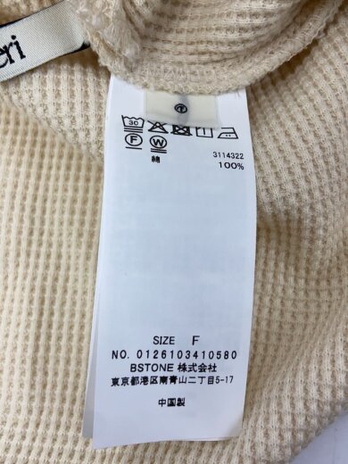商品画像：26SS/WAFFLE LAYERED DESIGN CUT TOP/トップス/FREE/コットン/BEG 4
