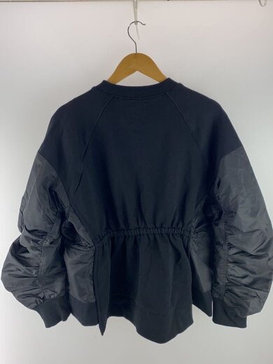 商品画像：UND MILITARY DOCKING SWEAT TOP/スウェット/FREE/コットン/BLK 2