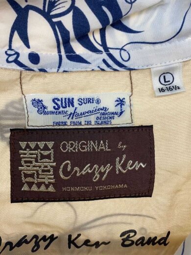 商品画像：×Crazy Ken/アロハシャツ/L/レーヨン/WHT// 3