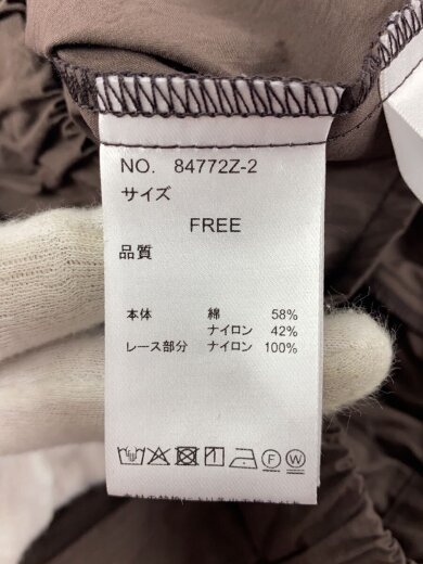商品画像：ウェーブレースタックワイドパンツ/FREE/コットン/BRW/84772Z-2// 5