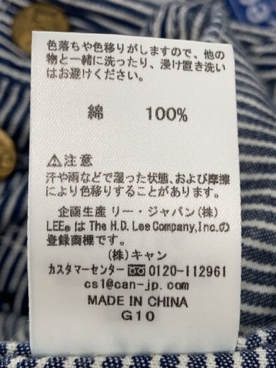 商品画像：別注/ヒッコリーストライプ柄サロペット/オーバーオール/L/コットン/NVY/ストライプ/LL0155// 6