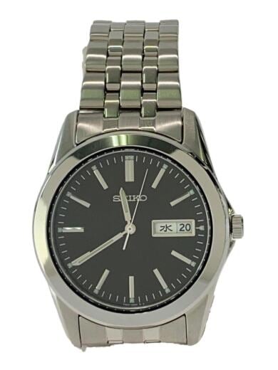 画像：SEIKOクォーツ腕時計/アナログ/ステンレス/BLK/SLV/SCXC0131