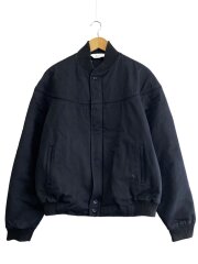 ダービージャケット/ブルゾン/M/コットン/BLK/無地