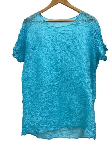 商品画像：シワ加工/Tシャツ/M/ポリエステル/BLU/im94-fj628 1