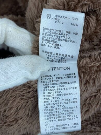 商品画像：フリースジャケット/L/ポリエステル/BRW/無地/JM231C25 5