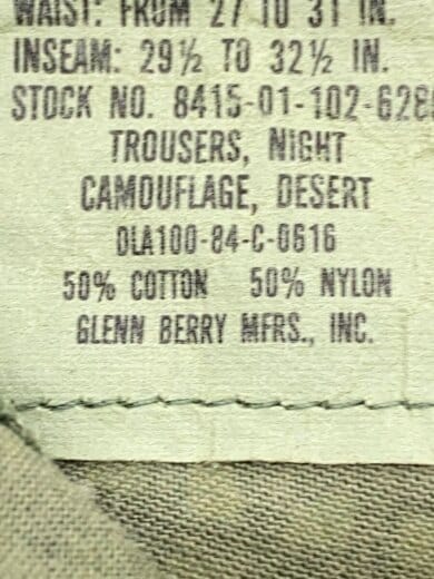 商品画像：ナイトデザートカモ/カーゴパンツ/29/コットン/GRN/カモフラ 5