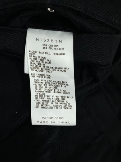 商品画像：ストレートパンツ/32/コットン/BLK/NT5351N 5