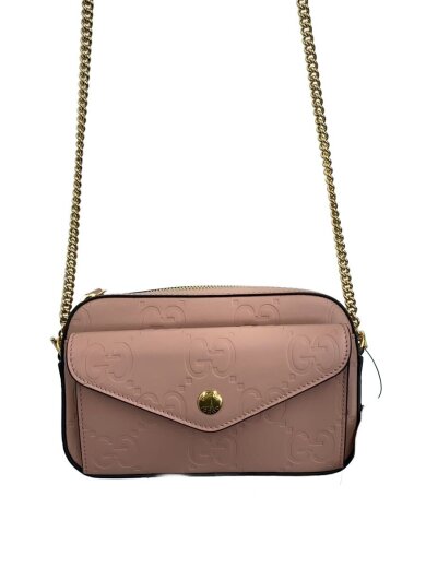 商品画像：ミニショルダーバッグ/レザー/PNK/総柄 1