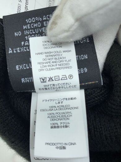 商品画像：ニットキャップ/--/アクリル/BLK/無地/メンズ 5