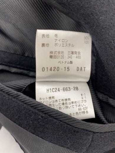 商品画像：コート/38/ウール/BLK/無地/H1C24-663-28// 5