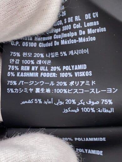 商品画像：コート/36/ウール/BLK 5