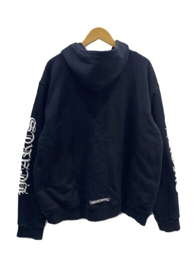 画像：CHROME HEARTSLetters Sleeve Fleece Zip Hood/L/コットン/BLK/2212-304-00162