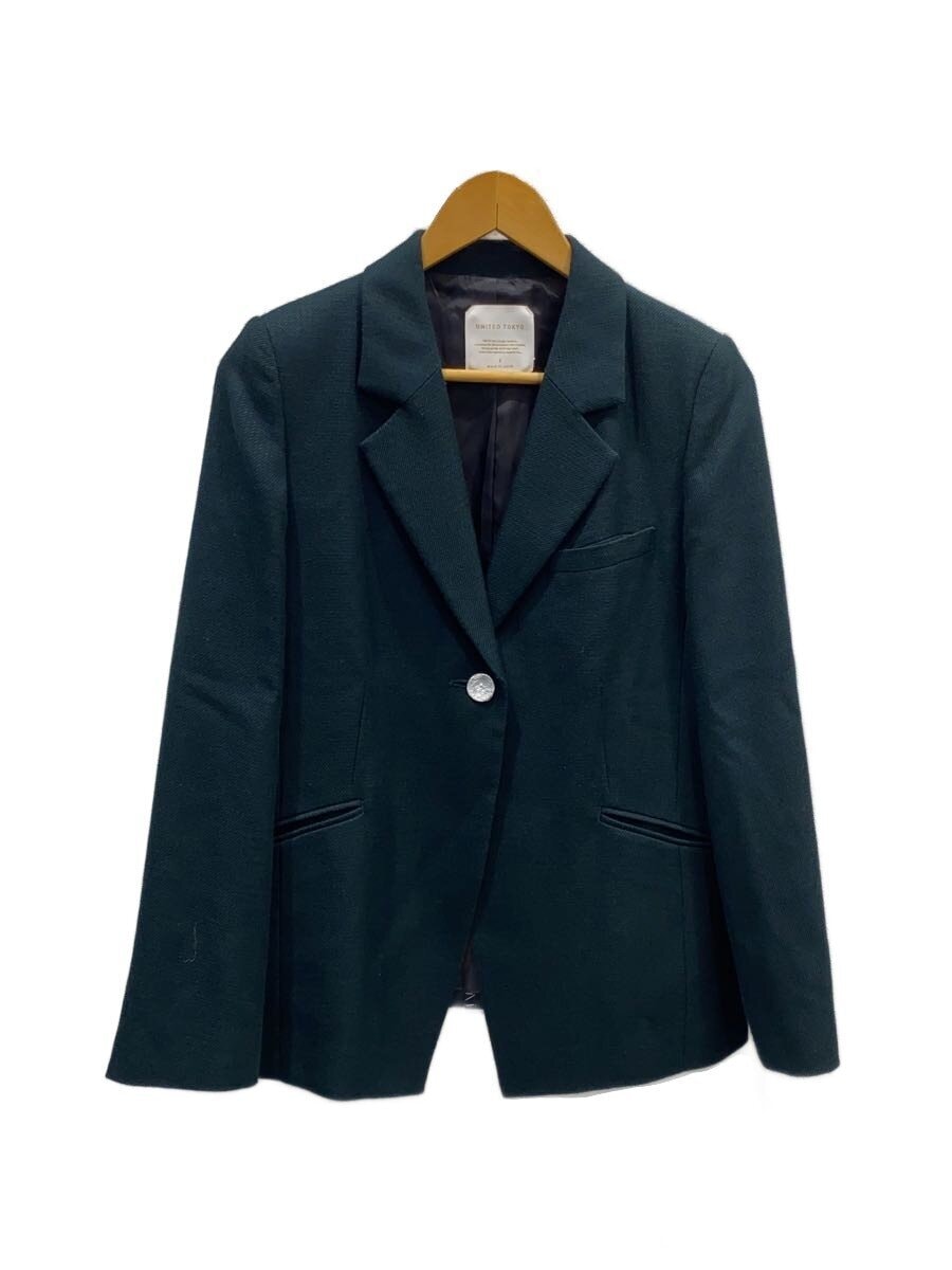 UNITED TOKYO / 22AW/グレンチェックシングルフロントジャケット/2/ウール/GRN/142553006