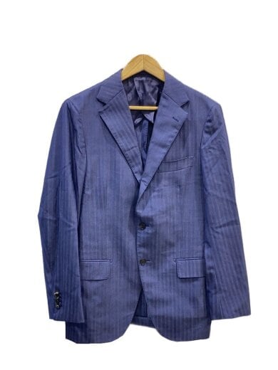 商品画像：3釦段返り/SUPER120s SUSTAINA WOOL/6/ウール/NVY/ストライプ/hmh301A 1