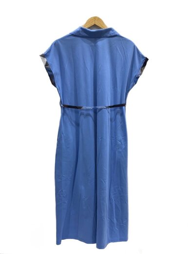 商品画像：コンパクトポンチカラーネックドレス/半袖ワンピース/38/コットン/BLU/55j25-553-20// 2