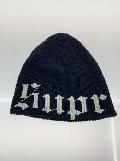 商品画像：26SS/old english printed beanie/コットン/BLK/レディース// 1