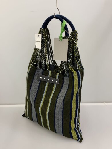 商品画像：トートバッグ/ポリエステル/GRN/ストライプ/shmh0009a0 2