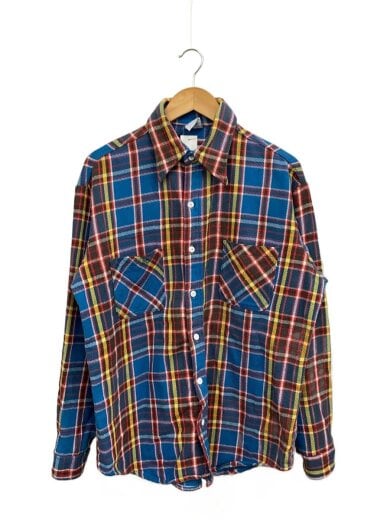 商品画像：長袖シャツ/L/コットン/マルチカラー/チェック 1