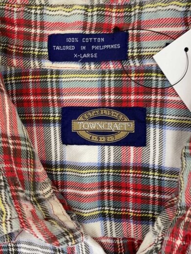 商品画像：長袖シャツ/XL/コットン/WHT/チェック 3