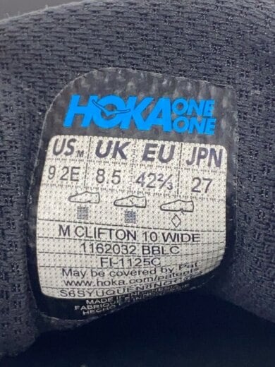 商品画像：ローカットスニーカー/27cm/BLK/1162032/CLIFTON 10 WIDE 5