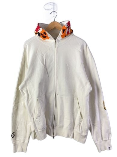 商品画像：TIGER FULL ZIP HOODIE/ジップパーカー/L/コットン/CRM// 1
