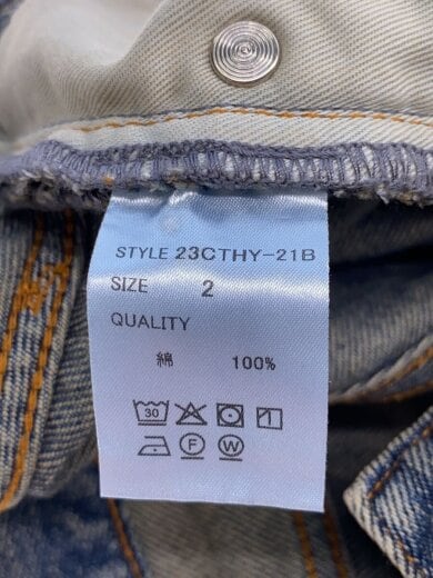 商品画像：超甘撚り VINTAGE WIDE JEANS/ボトム/2/コットン/IDG/無地/23CTHY-21B// 5