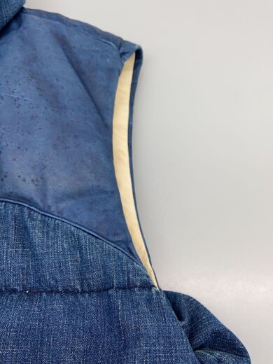 商品画像：ダウンベスト/L/コットン/ネイビー/無地/レザー染み有/レミレリーフ 5