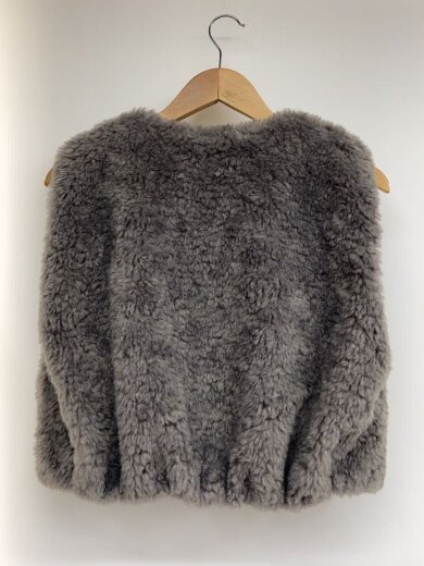 商品画像：ヘランダムファーショートベスト/36/ポリエステル/グレー/11-07-44-07001 2