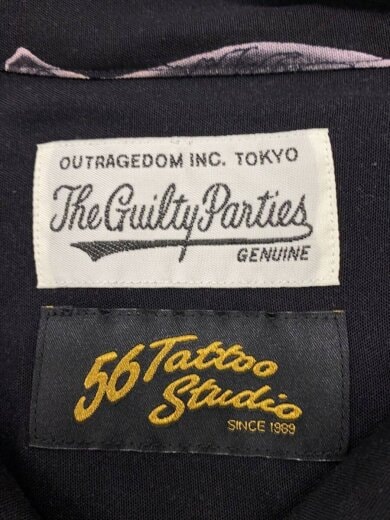 商品画像：×56 TATOO STUDIO/L/S HAWAIIAN SHIRT/開襟/半袖シャツ/XL/ブラック 3
