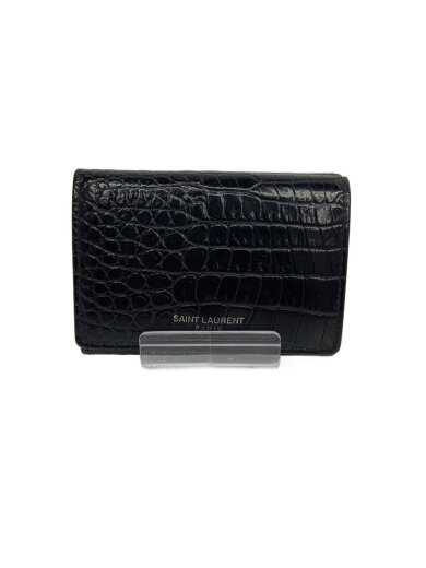 商品画像：3つ折り財布/レザー/ブラック/レディース 1